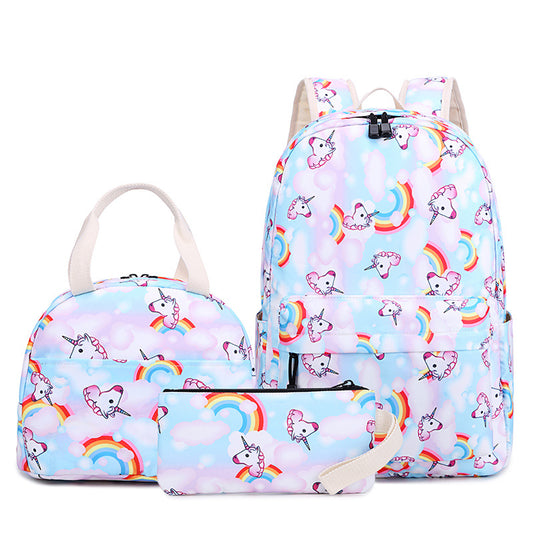 Printed simple schoolbag for middle school students