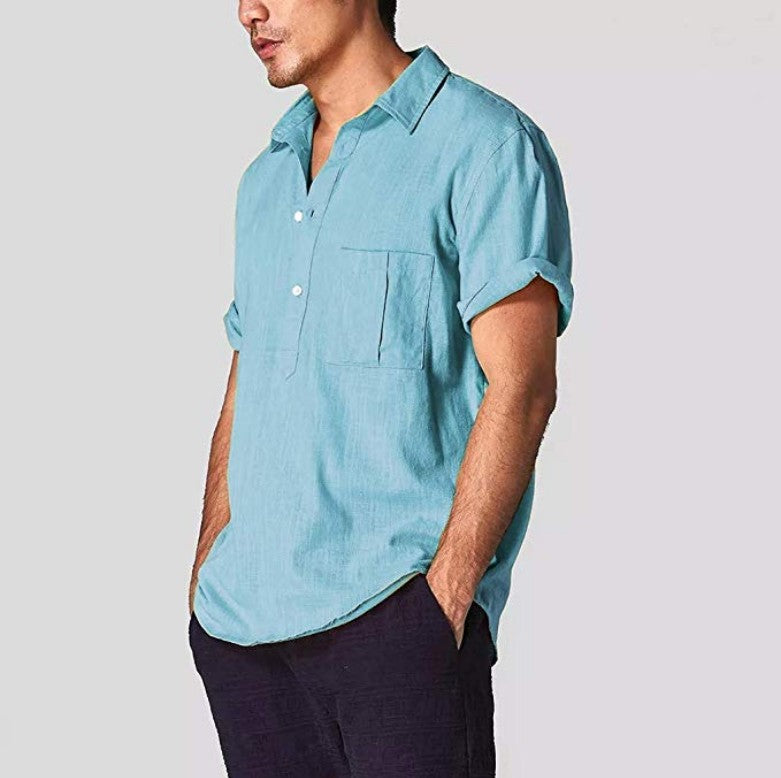 Men's shirt with short sleeves