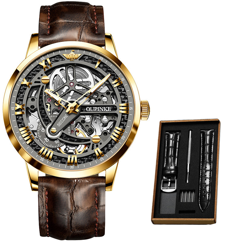 Waterproof hollow mechanical watch