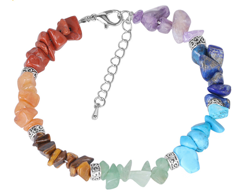 Gravel bracelet 7 chakra bracelet extension chain