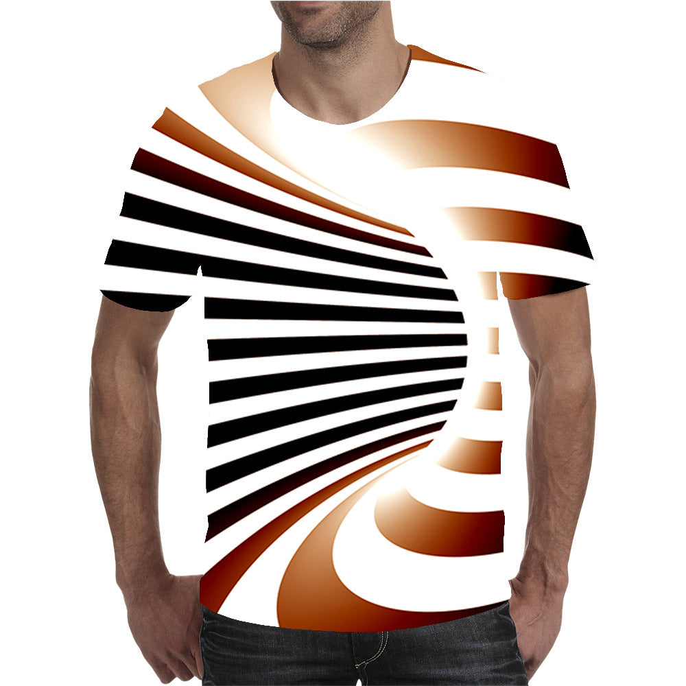 Men's Multicolor 3D Digital Print T-shirt