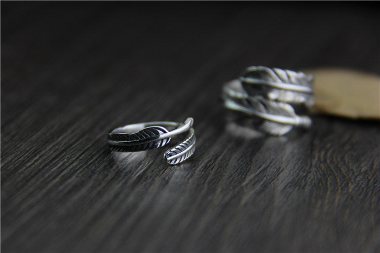 New Punk Feathers Arrow Opening Ring Boho Retro High-quality Personality Jewelry Men Rings For Women Resizable Rings