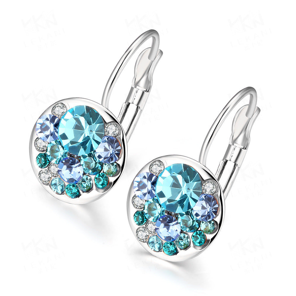 Multicolor glitter diamond earrings