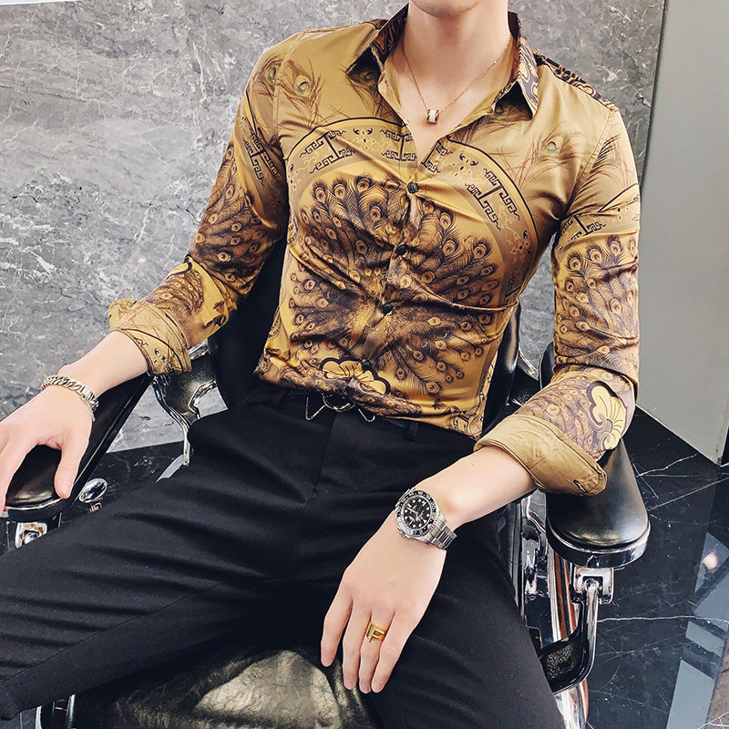 Korean Slim Long Sleeve Shirt