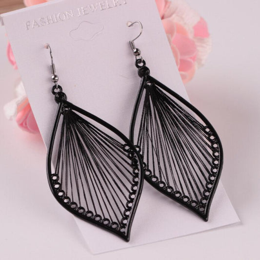 Handmade leaf earrings