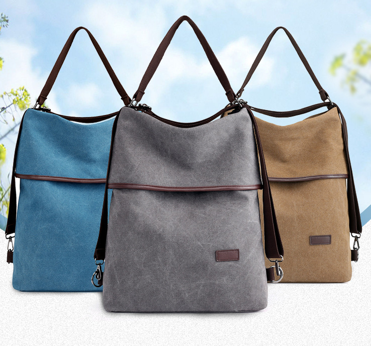 Multifunctional Fashion Simple Canvas Backpack