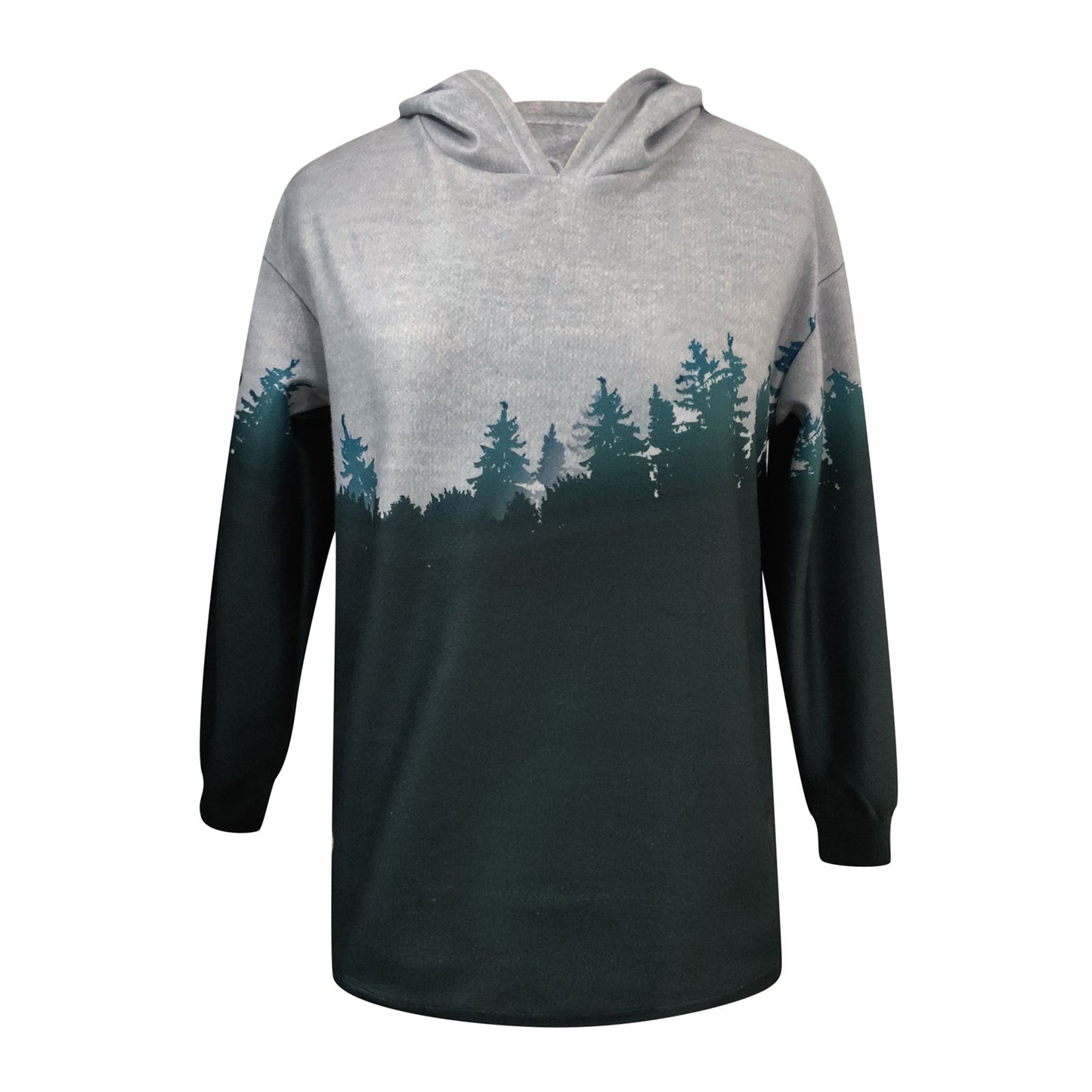 Wood print hooded sweatshirt