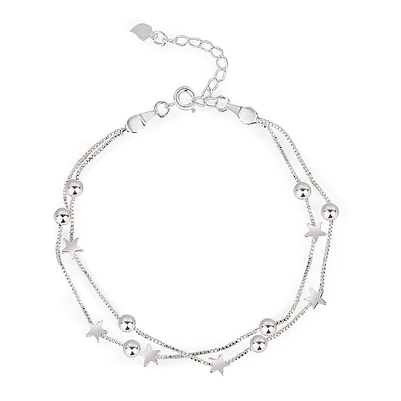 Heart-to-heart girl confession crystal bracelet