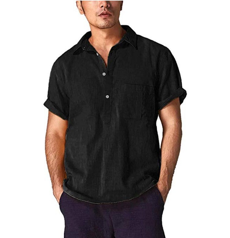 Men's shirt with short sleeves