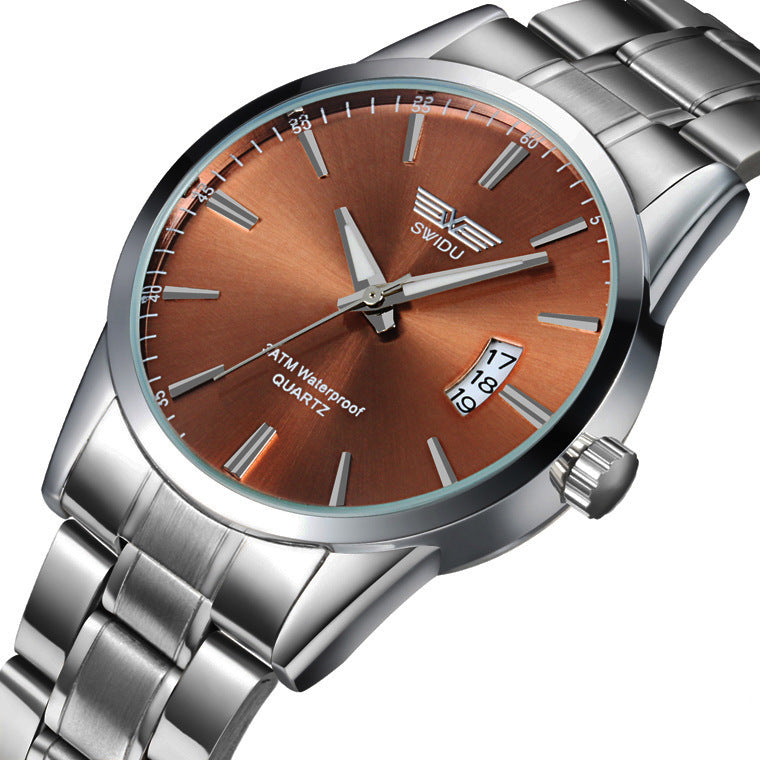 New watches, men's single day steel watches, non mechanical watches, foreign trade watches wholesale