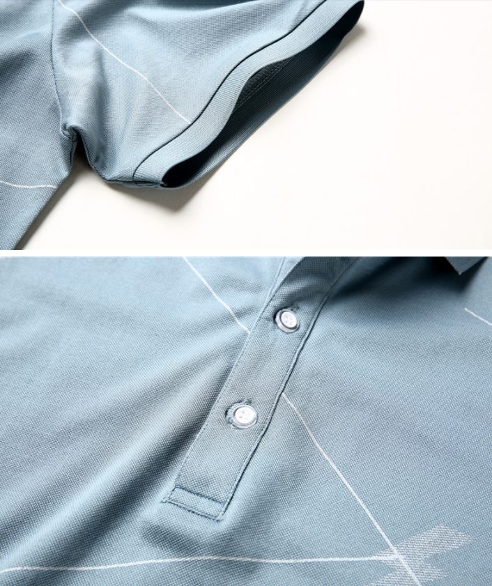Men's  cotton Lapel short sleeve