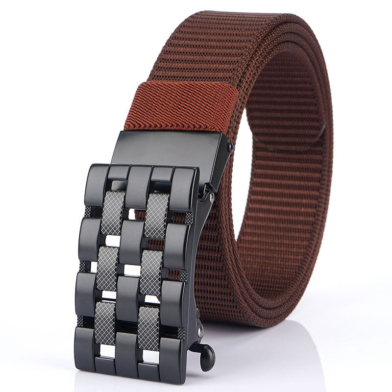 Automatic buckle nylon belt