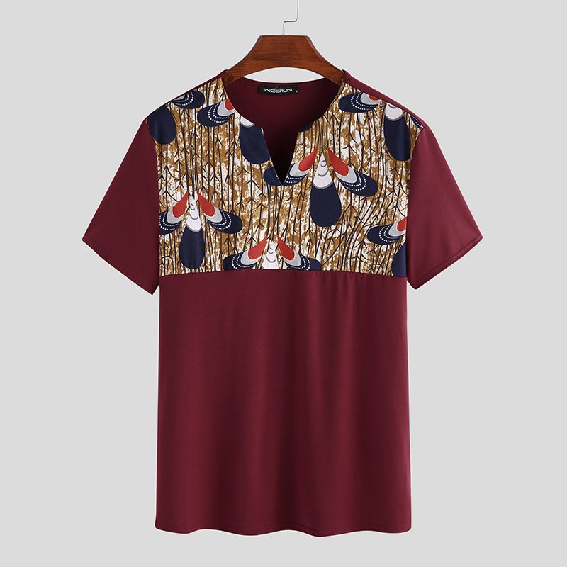 Men's casual T-shirt short sleeve printing