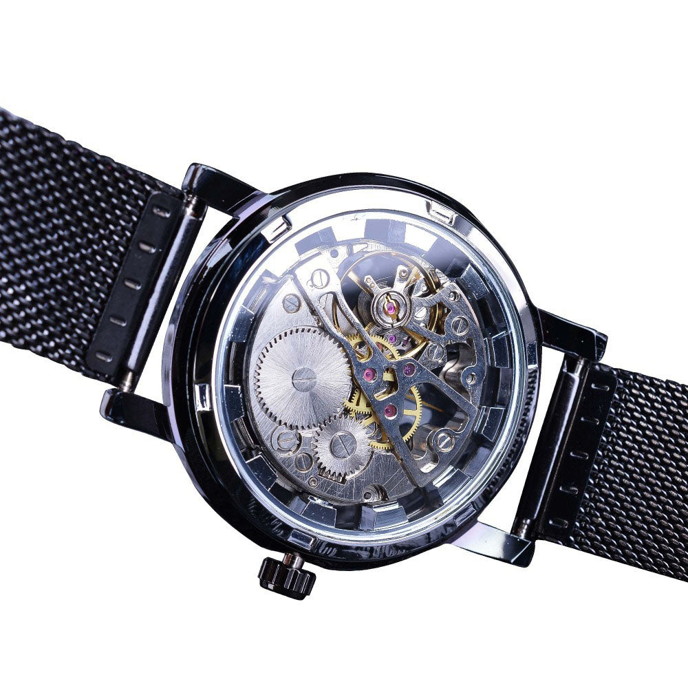 Hollow men's mechanical watch