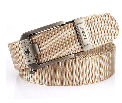 Automatic buckle nylon thick canvas belt