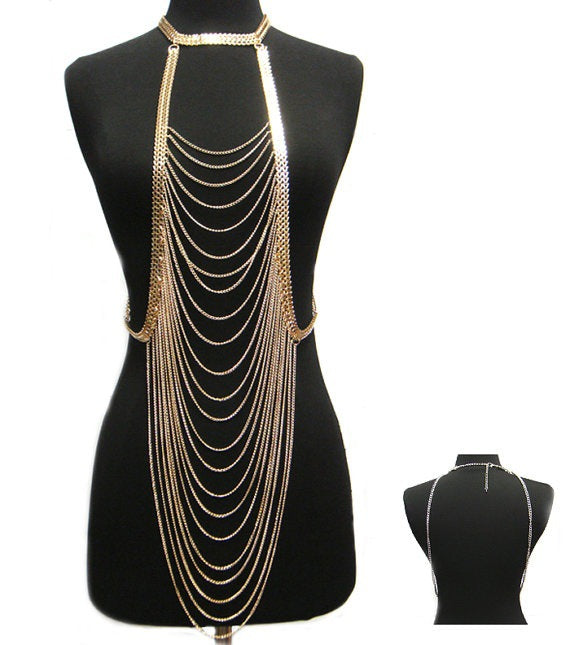 Body chain jewelry long necklace