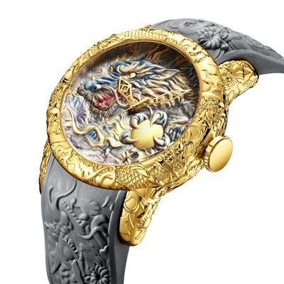 Dragon pattern mechanical watch