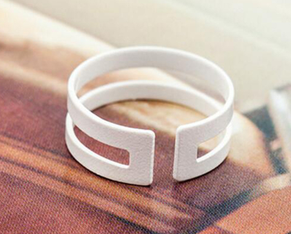 Stylish, simple, hollow, white cross four piece rings, articulation ring tail ring
