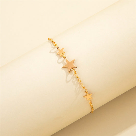 Temperament Simple Style Fashion Five-pointed Star Anklet