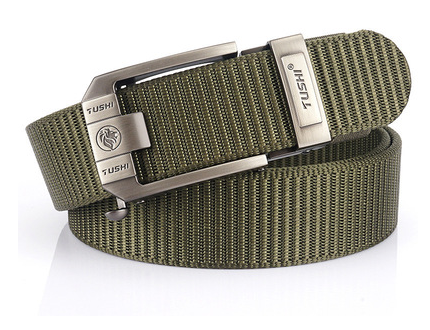 Automatic buckle nylon thick canvas belt