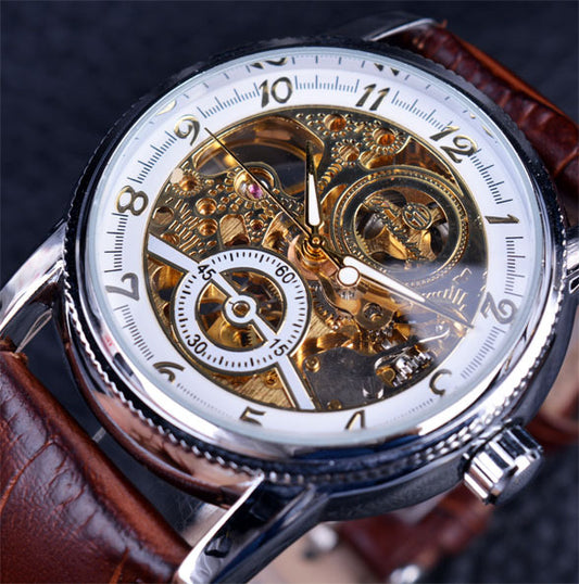 Leisure hollow automatic mechanical watch