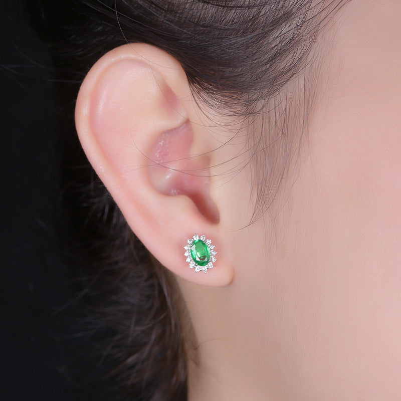 Female crystal earrings