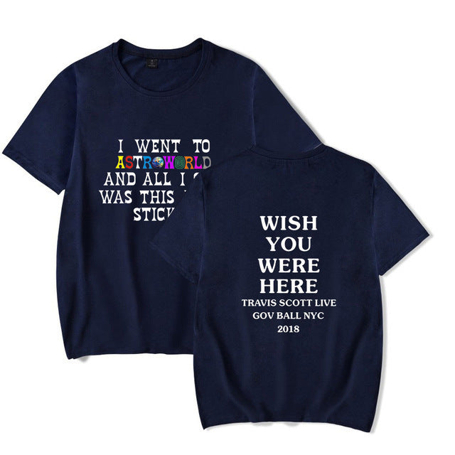 WISH YOU WERE HERE Street Casual T-Shirt