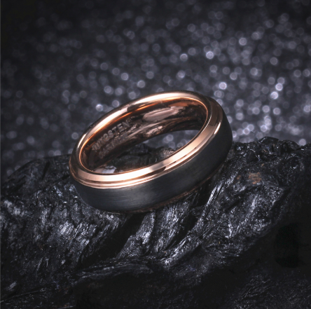 Rose Gold Tungsten Carbide Wedding Rings 8MM/6MM/4MM for man and women