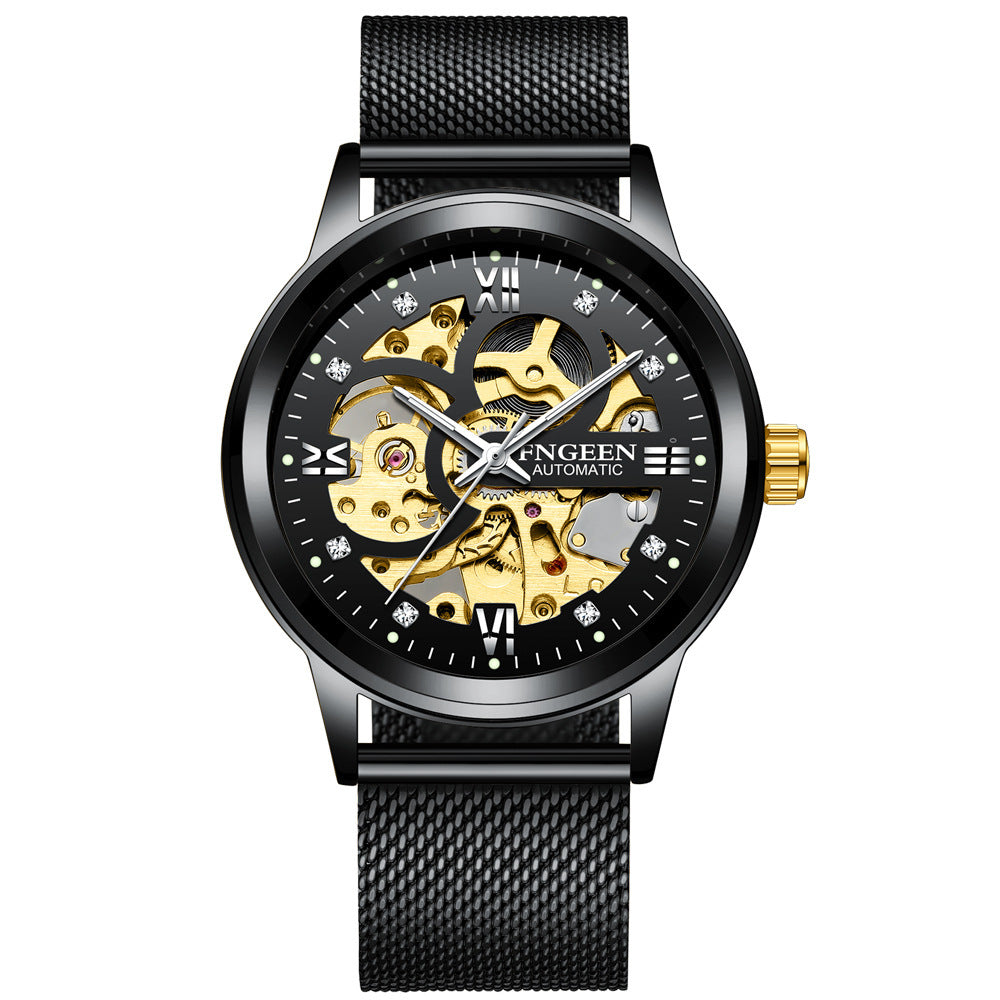 Men's waterproof mechanical watch