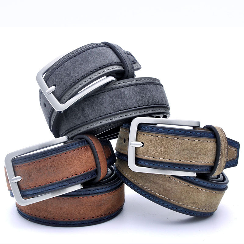 Hot Sale Fashion Casual Belt PU Jeans For Men