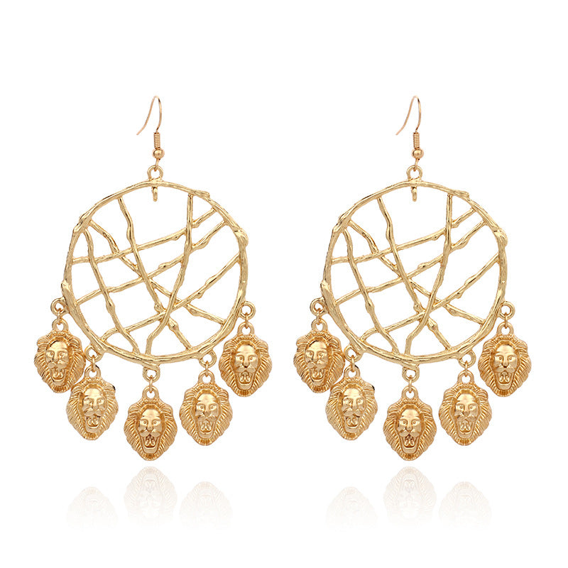 Shell Circle Dreamcatcher Earrings