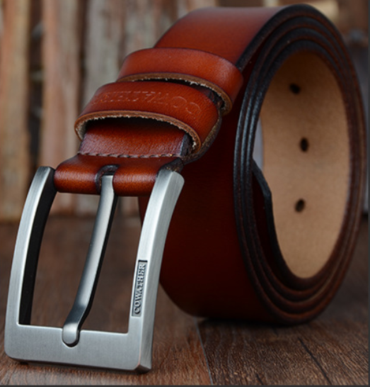 Male pin buckle belt