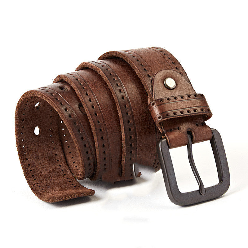 Men's leather belt