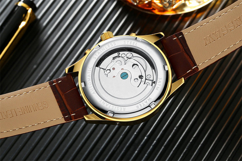 Genuine KINYUED Swiss automatic hollow Tourbillon mechanical watch fashion men's spot