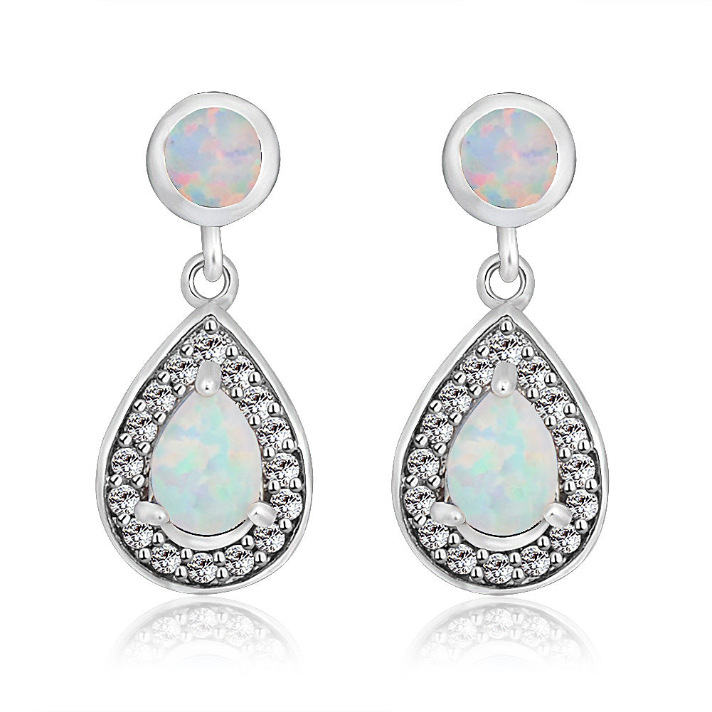 Platinum Drop Earrings