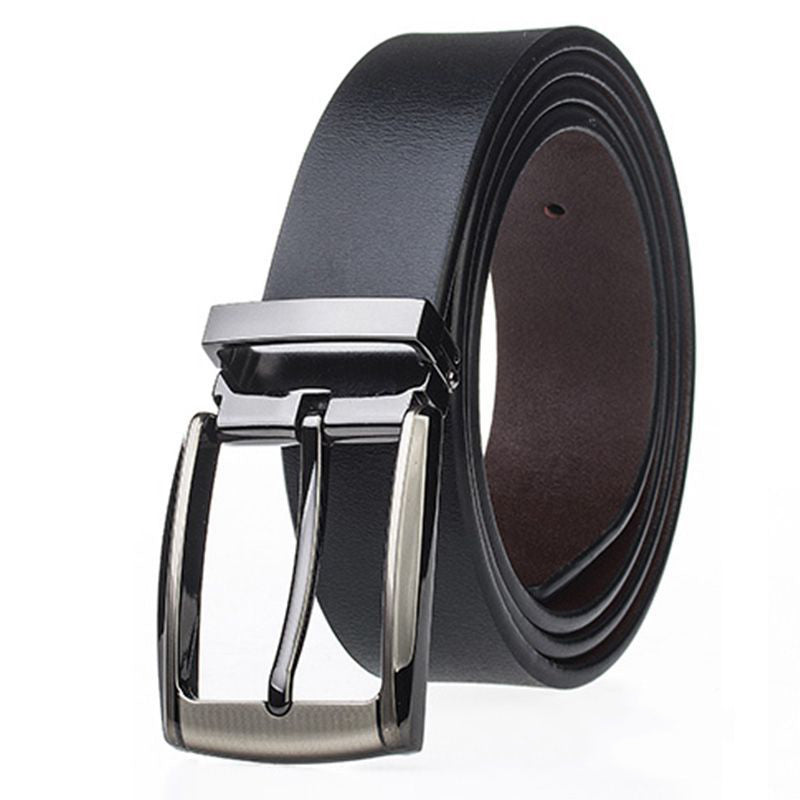 Men's Business Casual Leather Belt Pin Buckle Belt