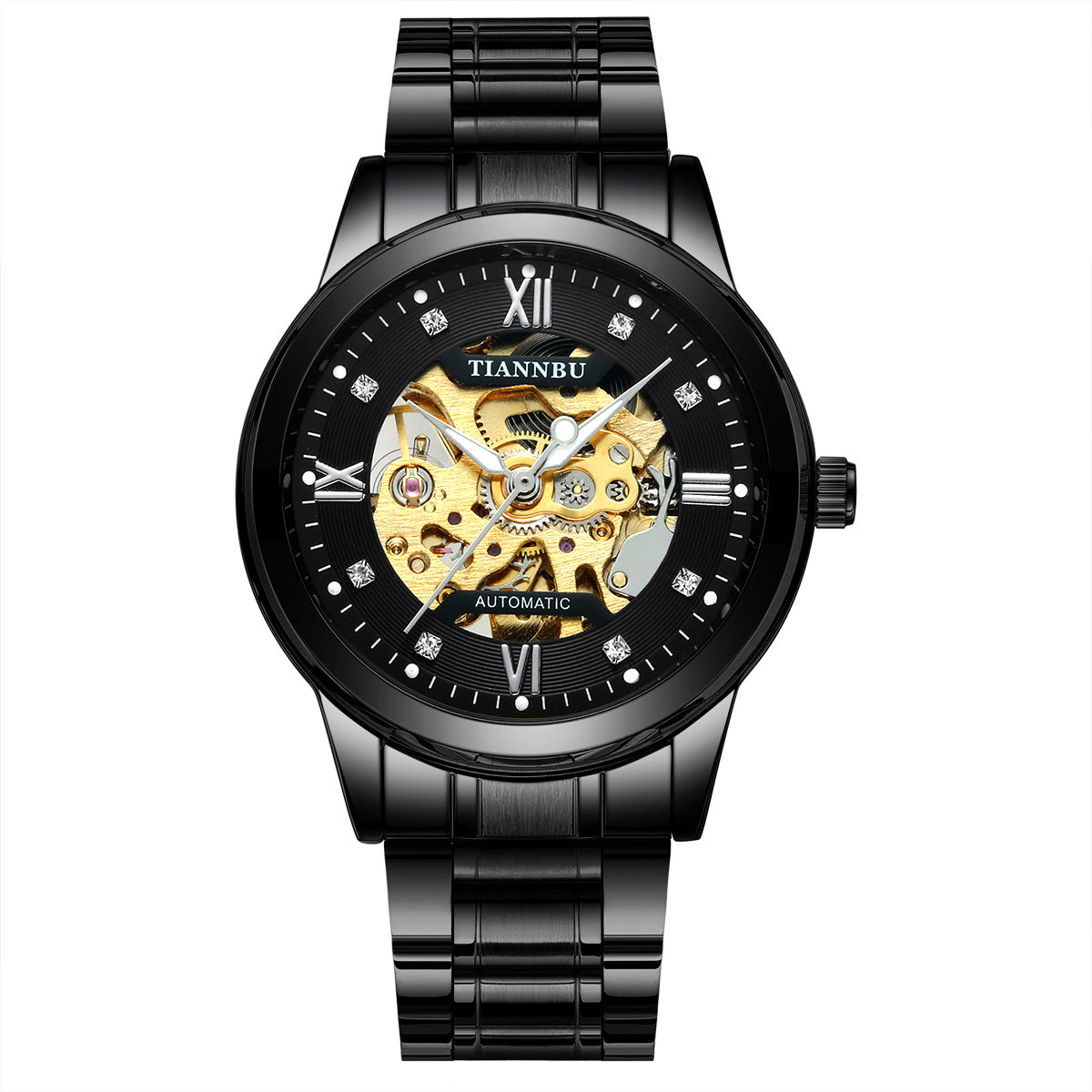 Luminous automatic mechanical men's watch