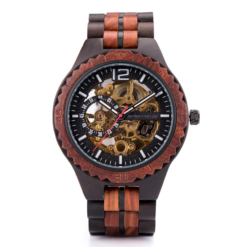 New mechanical wooden watch