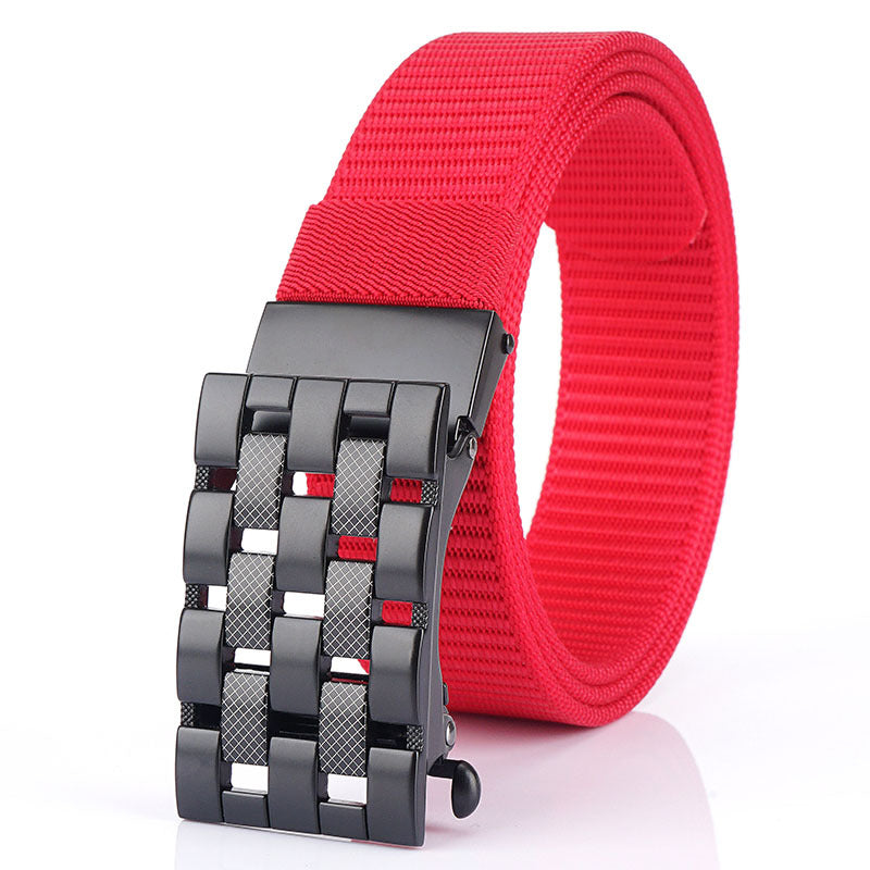 Automatic buckle nylon belt