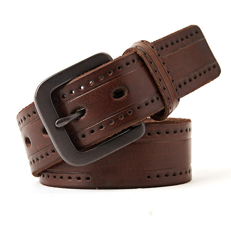 Men's leather belt