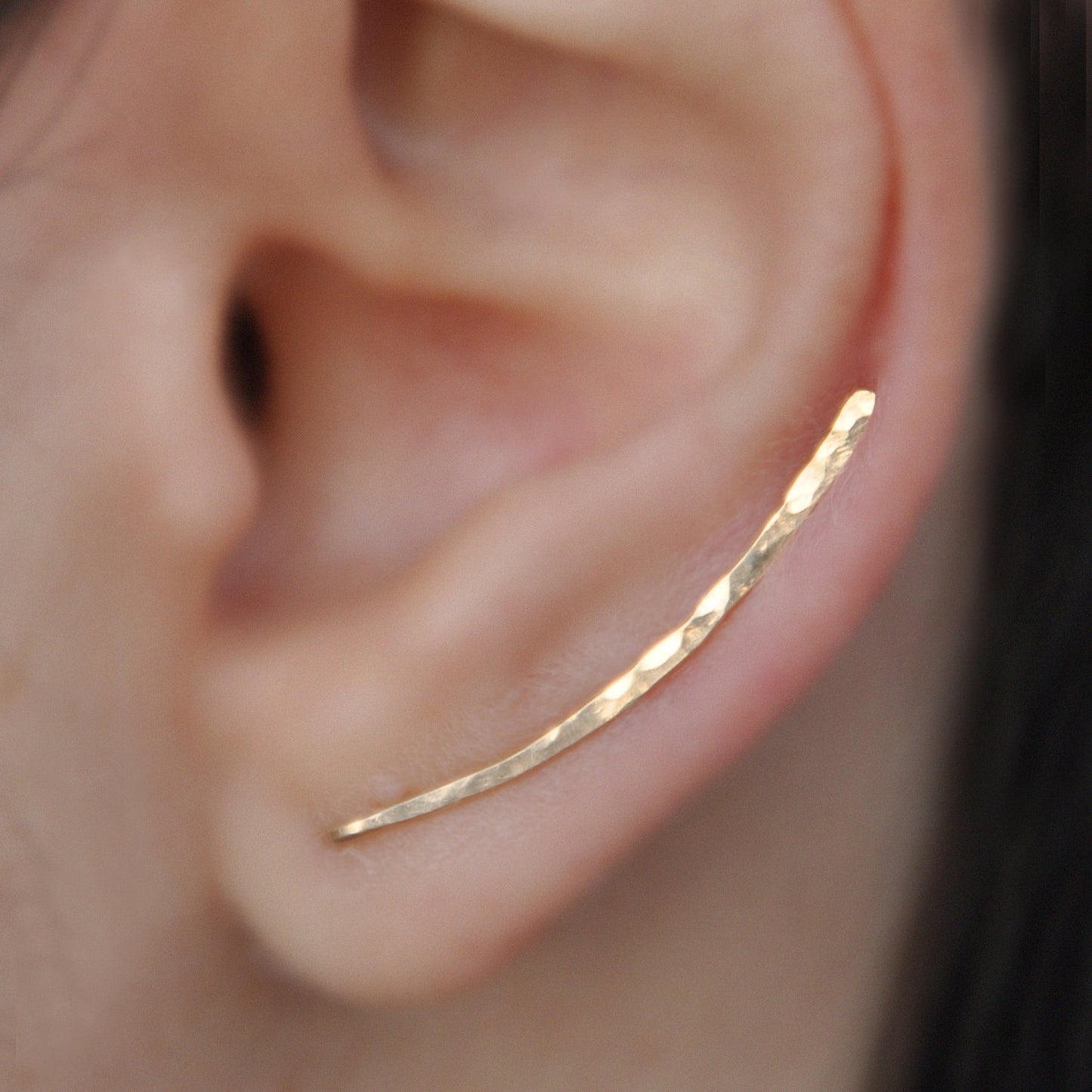 Silver Grillz Piercing Earrings Jewelry Ear Cuff Charm Handmade Hammered Gold Filled Brincos Earrings