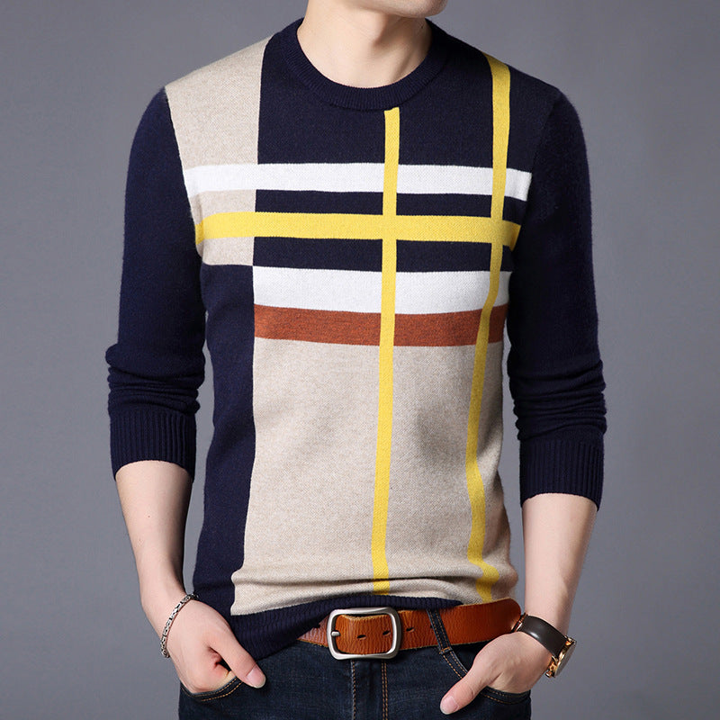 Spring and autumn casual handsome base coat Korean version of sweater