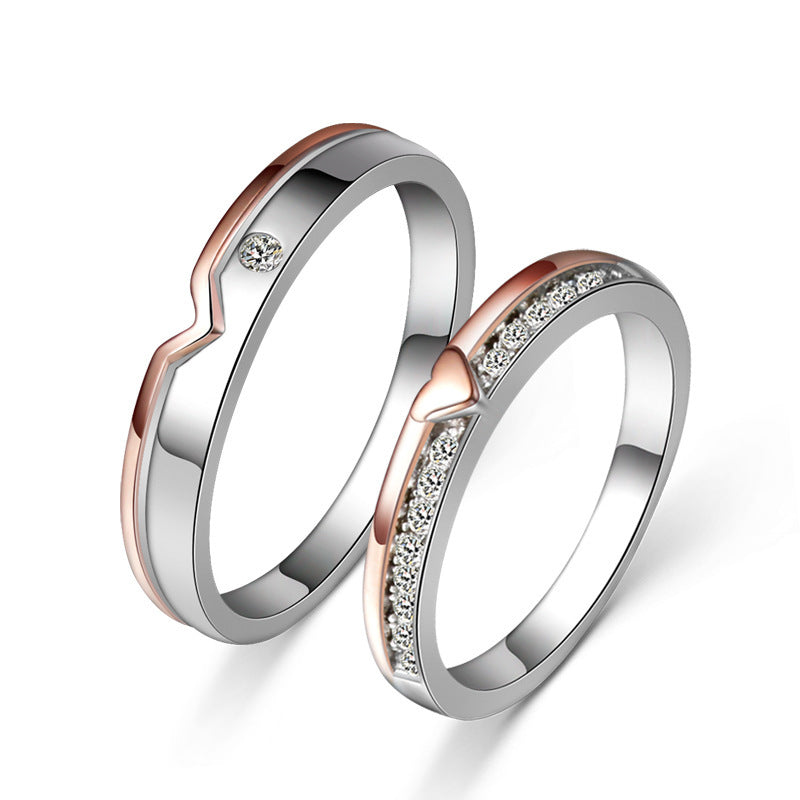 925 Sterling Silver Romantic Couple Rings For Men And Women