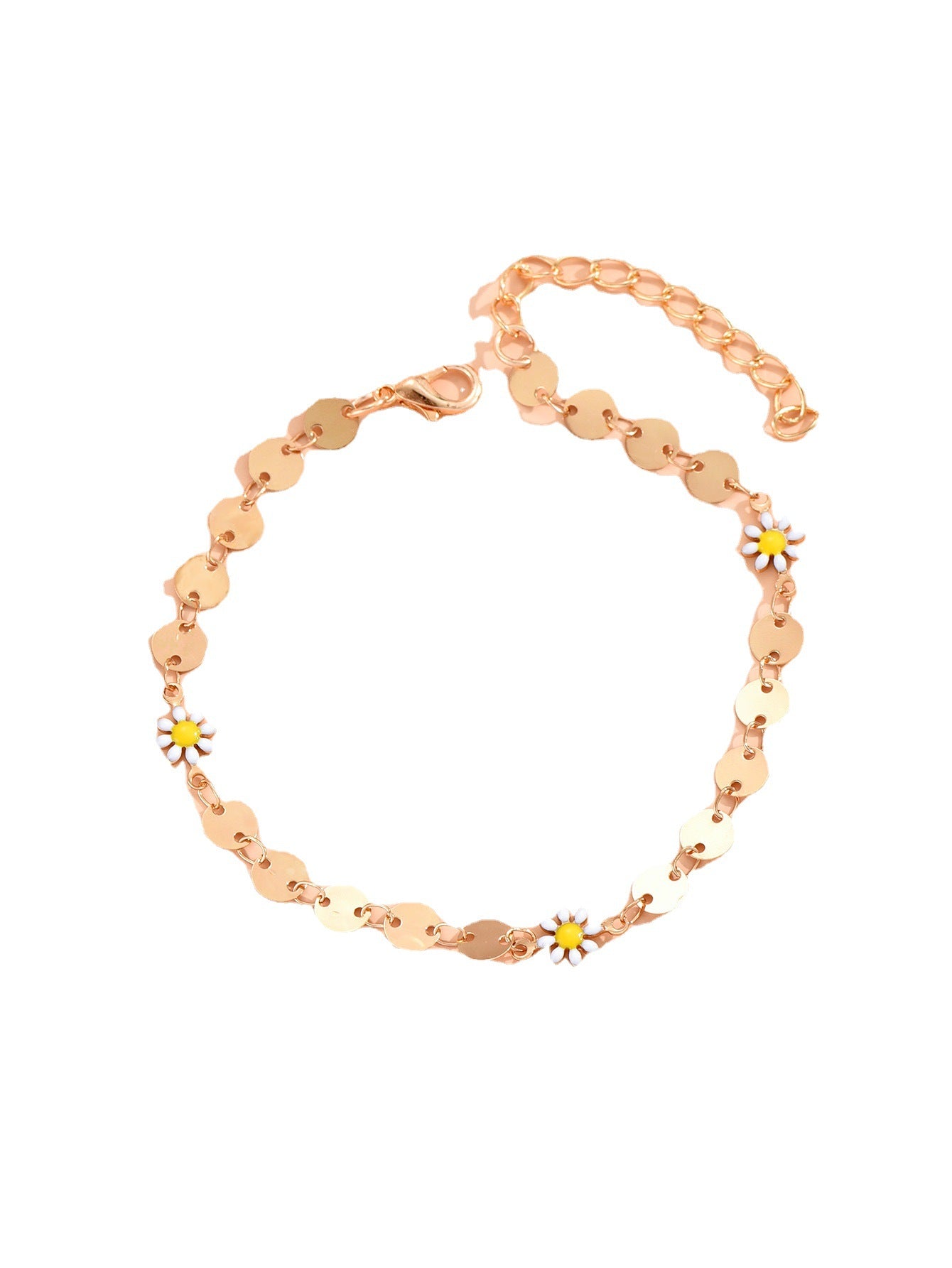 Personality Beach Ethnic Style Chrysanthemum Circle Anklet