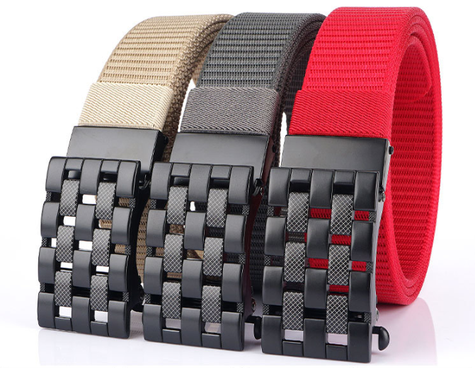 Automatic buckle nylon belt