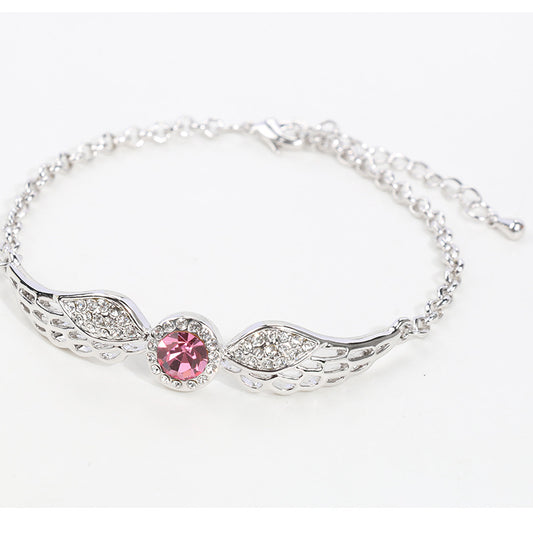 Austrian Crystal Bracelet Angel Wings Diamond Jewelry