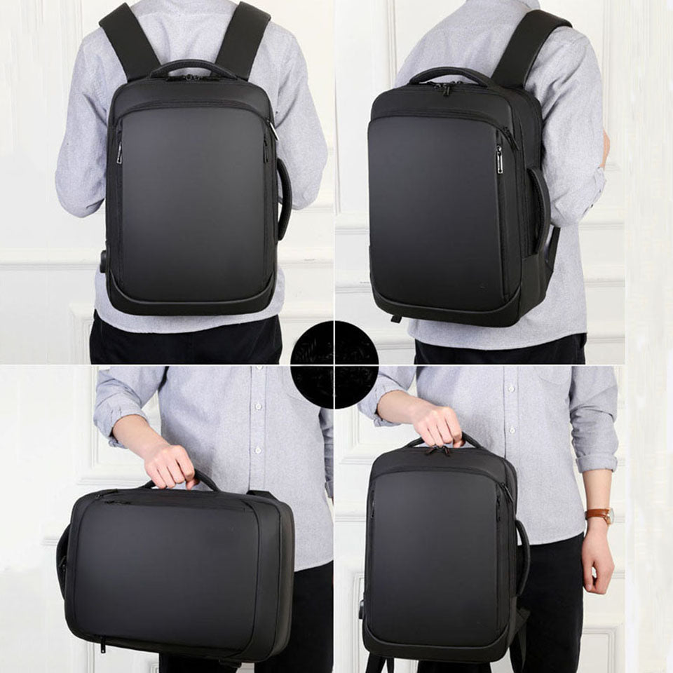 Men's Backpack Business USB Waterproof Simple Backpack