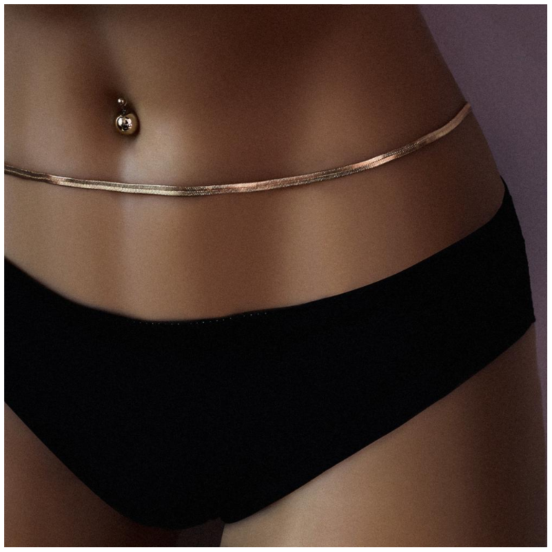 Simple Sexy Street Shot Snake Bone Chain Women's Waist Chain