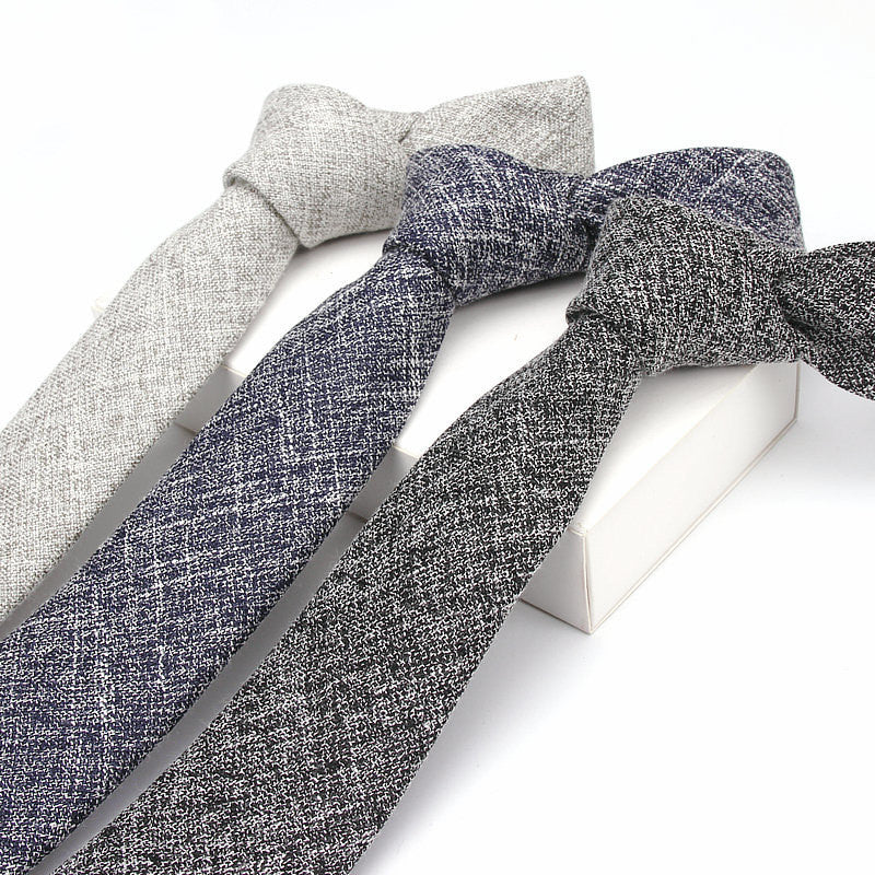 Men's Neckties Wholesale Super Narrow Spot Imitation Wool 6cm