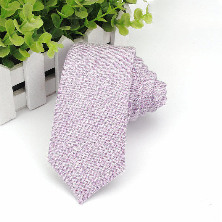 Men's Neckties Wholesale Super Narrow Spot Imitation Wool 6cm